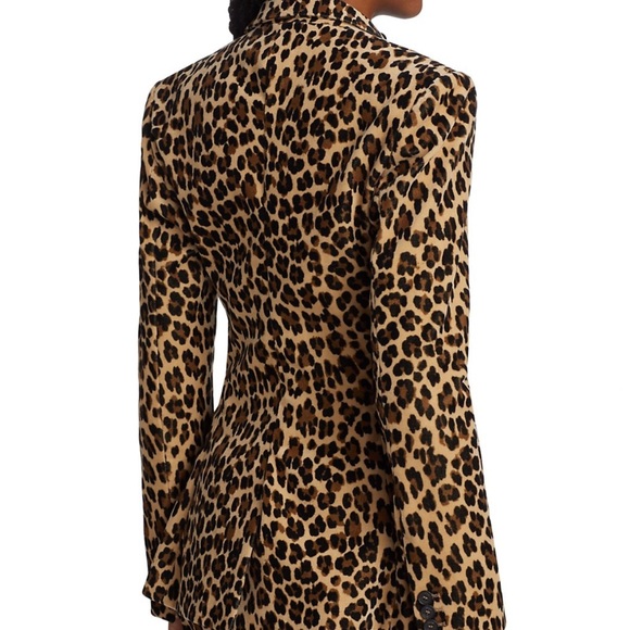 FRAME Classic Cheetah-Print Velvet Blazer - Picture 5 of 9